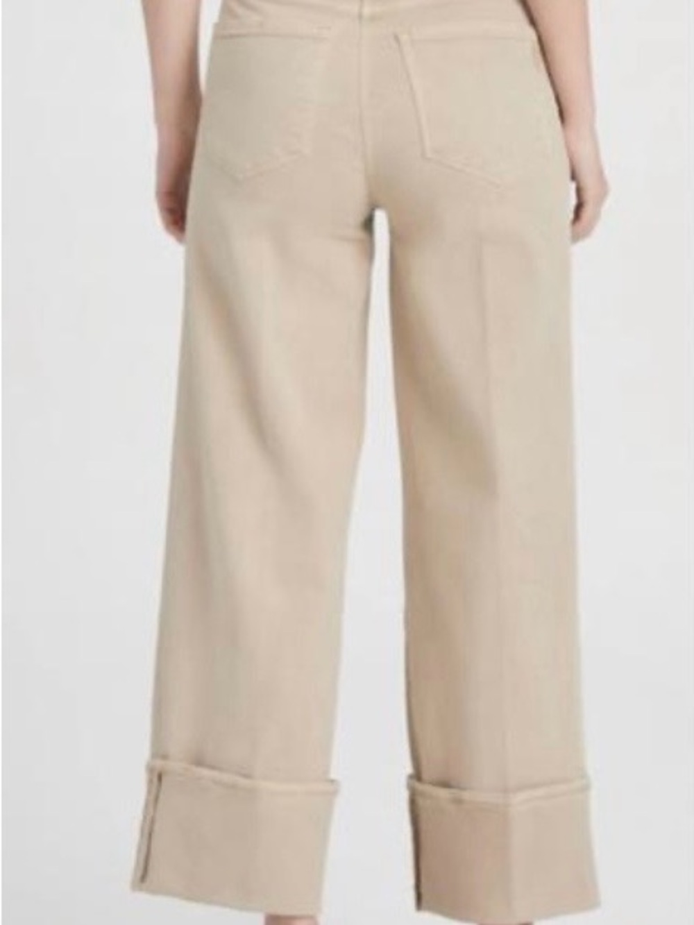 PAIGE Cuffed Wide-Leg Jeans in Vintage Soft Sand - Picture 3 of 5